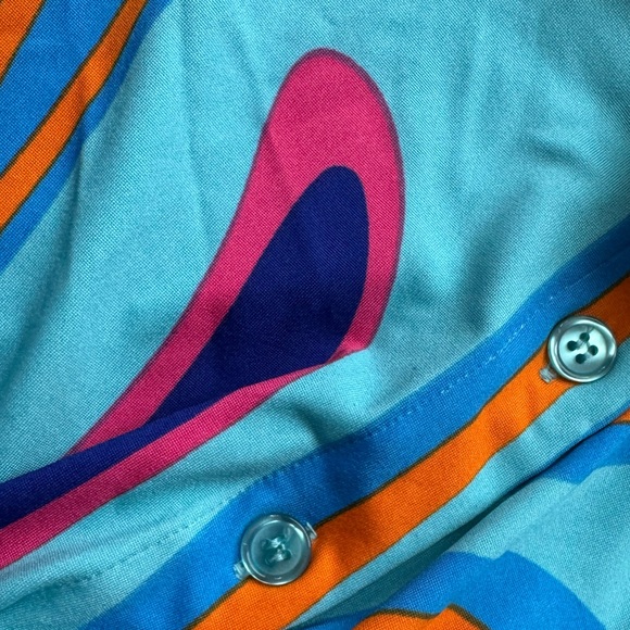 NWT Love X Design Pants Suit Romper 2X Dopamine 70s Kidcore Colorful - Picture 7 of 8